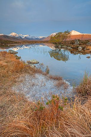 A typical portrait of scottish landscape during a cold morning in November