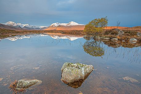 A typical portrait of scottish landscape during a cold morning in November