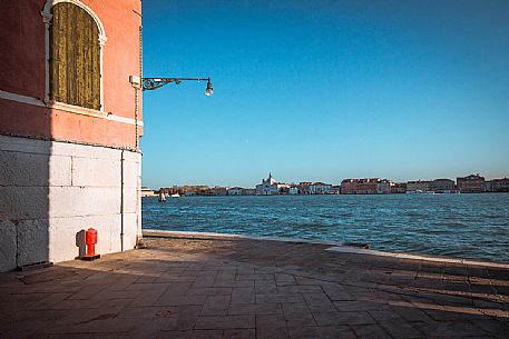 View on Canale della Giudecca from Dorsoduro, Venice, Veneto, Italy, Europe