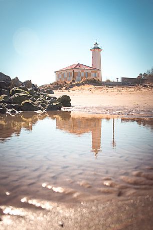 Bibione lighthouse from the beach, Adriatic coast, Bibione, Veneto, Italy, Europe