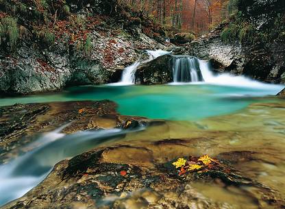 The emerald waters of the river Arzino