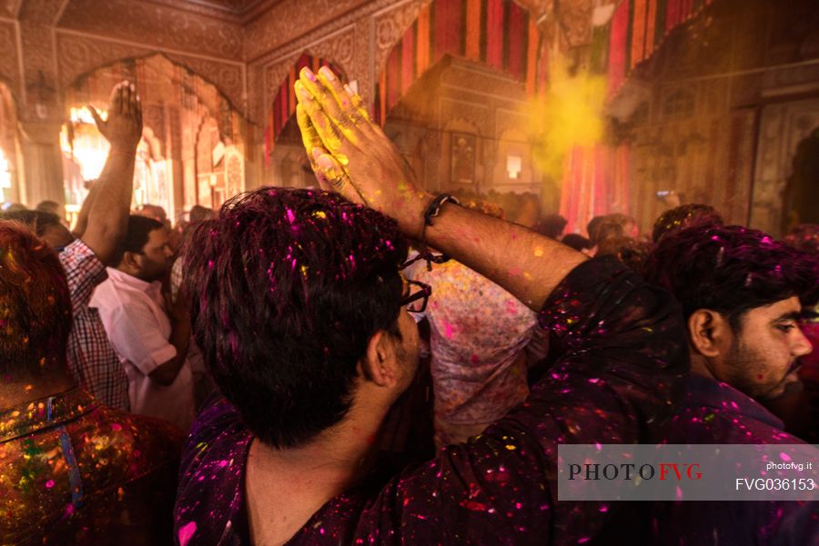 Color Holi festival in Jaipur, Rajasthan, India