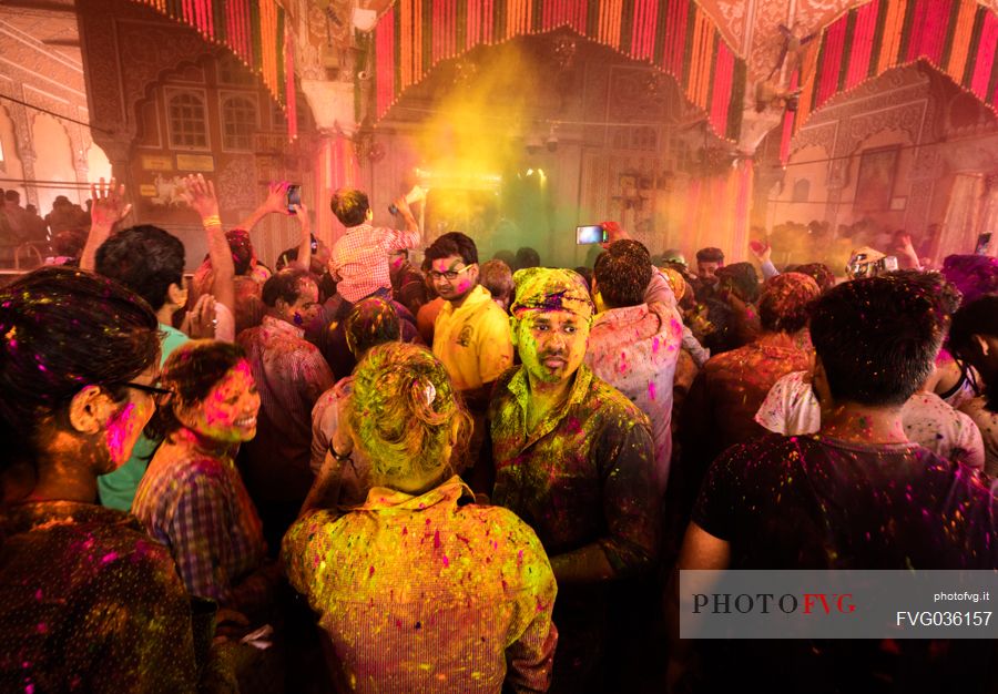 Color Holi festival in Jaipur, Rajasthan, India