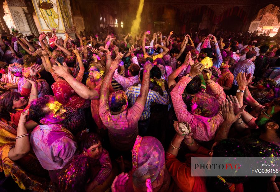 Color Holi festival in Jaipur, Rajasthan, India