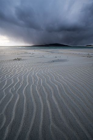 Iconic scottish landscape, Luskentyre beach, Harris isle, Scotland, UK