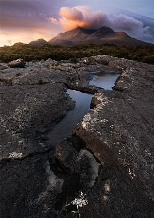 Iconic scottish landscape, Sligachan, Isle of Skye, Scotland, UK