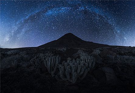 Milky way in Jandia, Fuerteventura, Las Palmas, Canary Islands, Spain, Europe