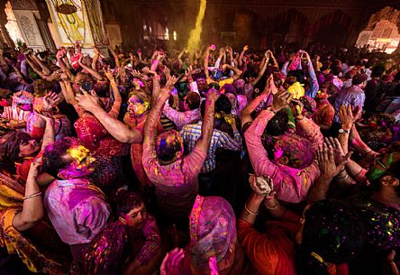 Color Holi festival in Jaipur, Rajasthan, India