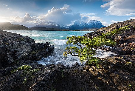 Beautiful landscape of Torres del Paine national park, Chile, South America