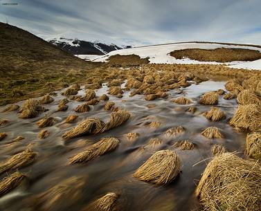 The ditch of Mergani during the spring, after the big snowfall of winter.