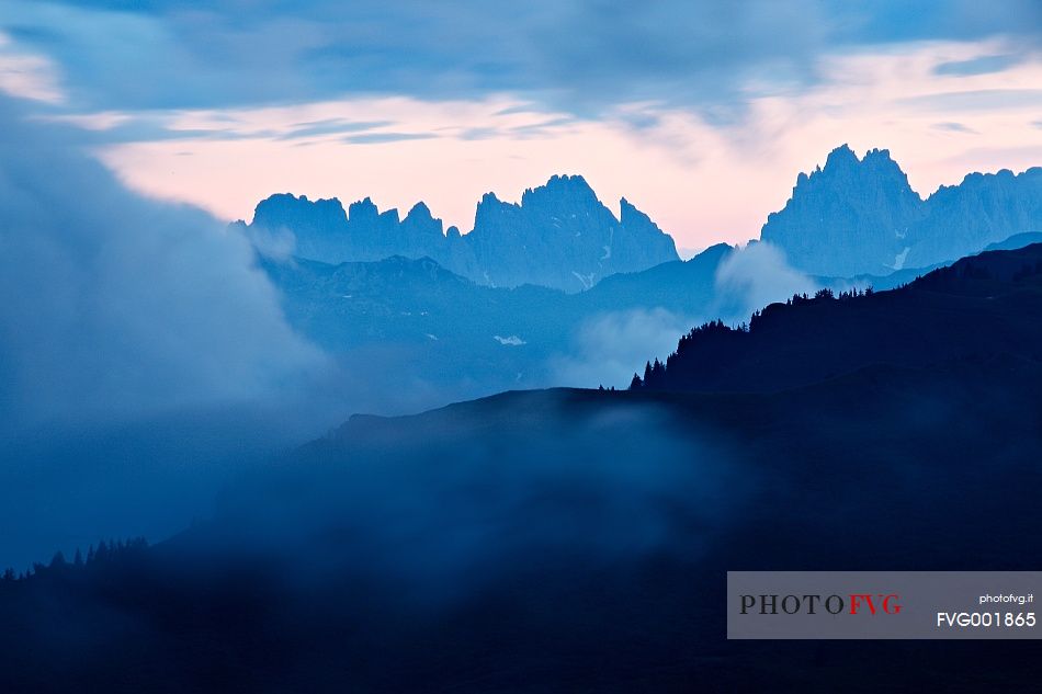 Evening light on Dolomiti Friulane from Sauris