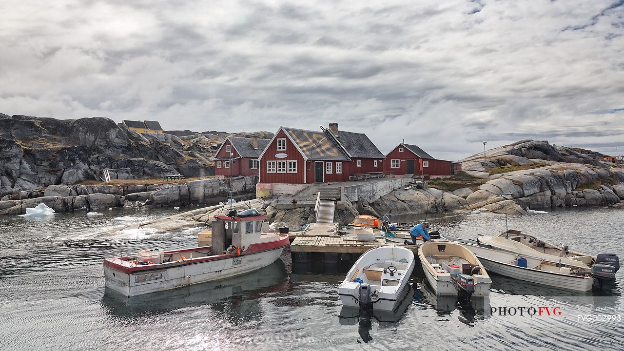 Rodebay a small village of fishermen and seal hunters in Disko Bay