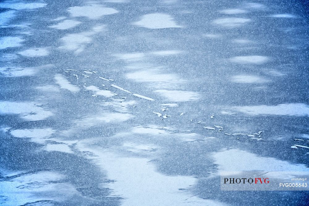 Ice in the Sauris lake