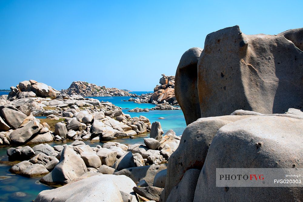 Stones in Lavezzi islands in natual reserve of Bocche di Bonifacio