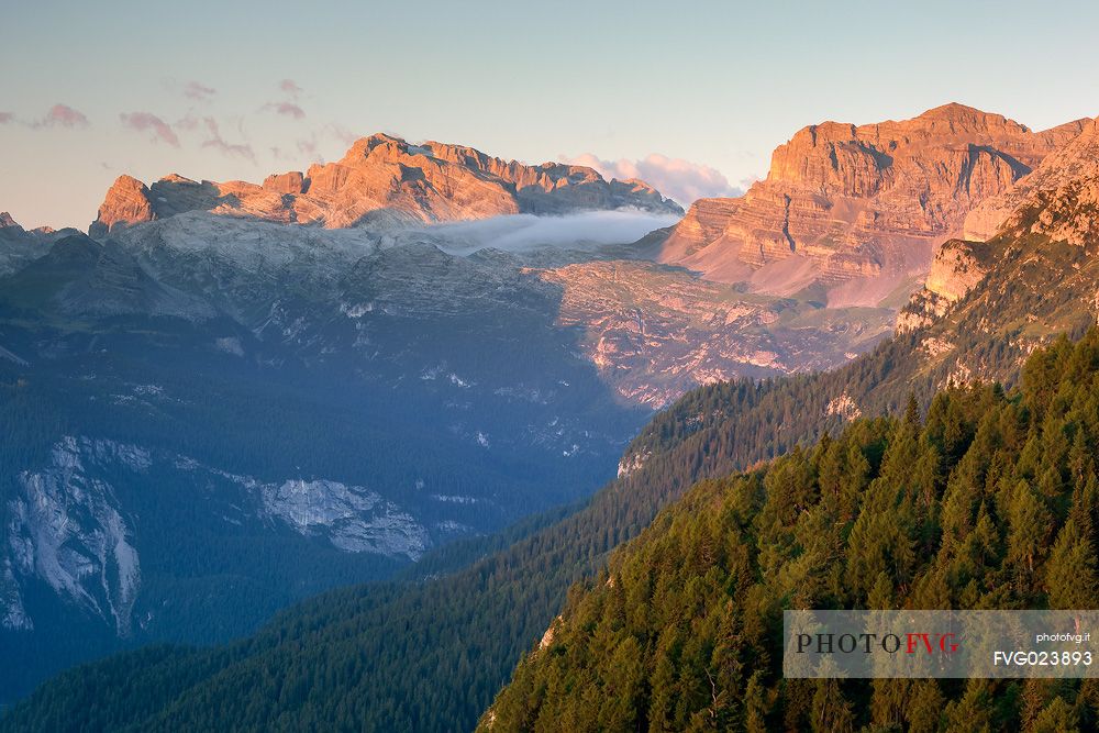 Brenta dolomites from Peller hut, Val di Non, Trentino, Italy