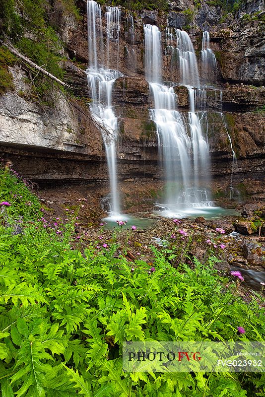 Vallesinella waterfall, Madonna di Campiglio, Brenta dolomites, italy