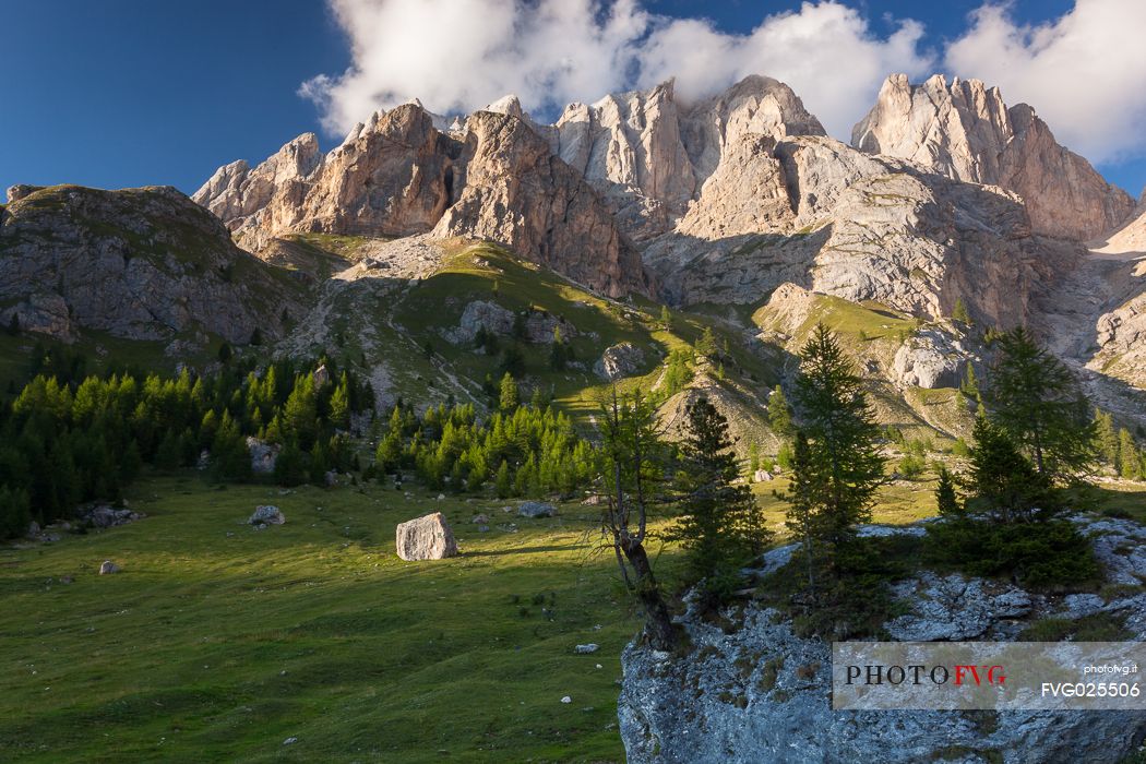 The Vernel mountain in the Marmolada group, dolomites, Italy