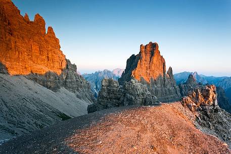 Croda Cimoliana at sunset