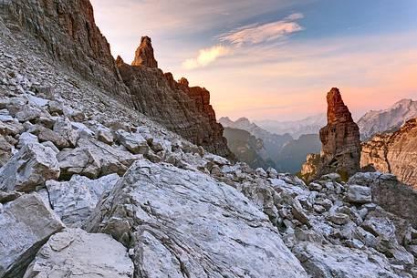 Campanile di Val Montanaia at dawn