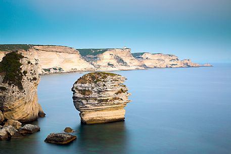 The white cliffs of Bonifacio and the Sand Grain or Granello di Sabbia