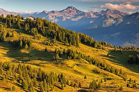The refuge Peller and alpine meadows, Brenta dolomites, Italy The refuge Peller and alpine meadows, Brenta dolomites, Italy