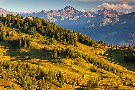 The refuge Peller and alpine meadows, Brenta dolomites, Italy