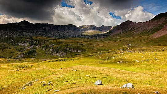 Landscape at Pian della Nana, Brenta dolomites, Trentino, Italy