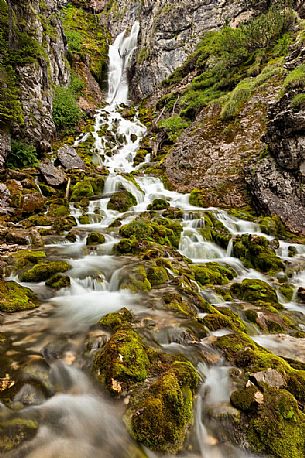 Vallesinella waterfall, Madonna di Campiglio, Brenta dolomites, italy