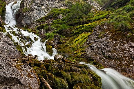 Vallesinella waterfalls, Madonna di Campiglio, Brenta dolomites, italy