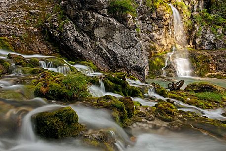 Vallesinella waterfalls, Madonna di Campiglio, Brenta dolomites, italy