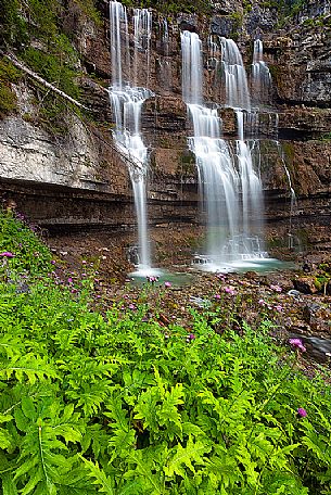 Vallesinella waterfall, Madonna di Campiglio, Brenta dolomites, italy