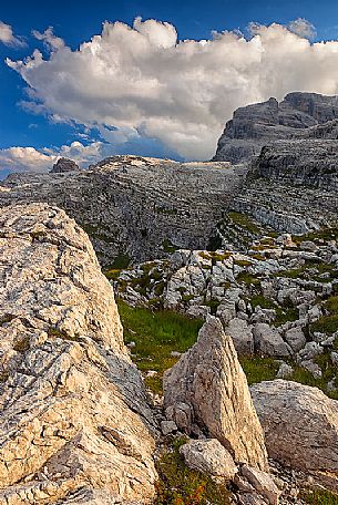 Dolomites of Brenta from Grost pass, Madonna di Campiglio, Italy