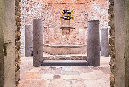 The baptistery of the basilica of Aquileia, Italy
