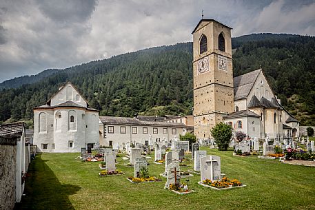 Ancient benedictine convent of Saint John in Mustair, UNESCO World Cultural Heritage, Switzerland