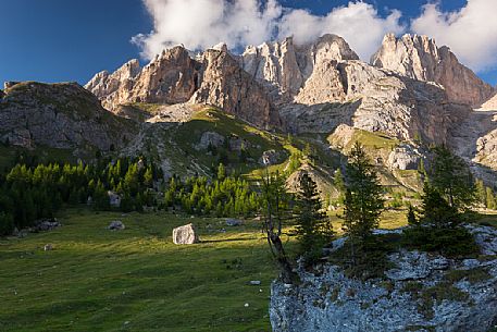 The Vernel mountain in the Marmolada group, dolomites, Italy