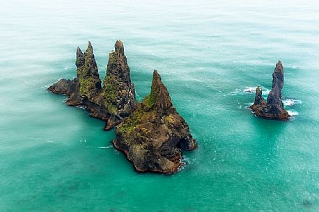 Reynisdrangar Basalt Rocks on Cape Dyrholaey, Vik i Myrdal, Iceland