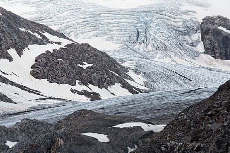 Detail of Gries glacier near Nufenen Pass, Canton Valais, Switzerland, Europe
 