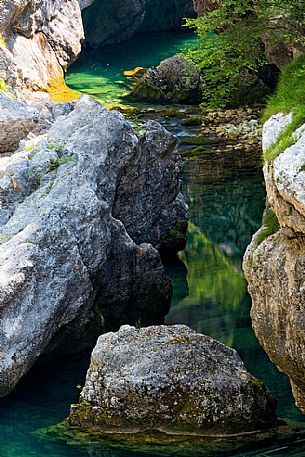 Cellina river in the Forra del Cellina natural park, Unesco World Heritage, Friuli Venezia Giulia, dolomites, Italy, Europe
