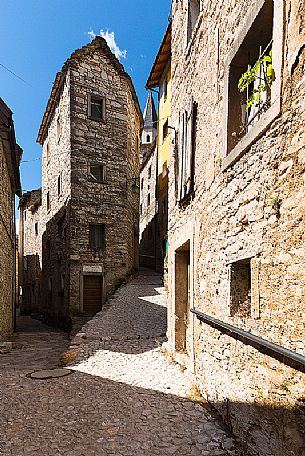 The small village of Casso in the Dolomiti Friulane natural park, dolomites, Friuli Venezia Giulia, Italy, Europe