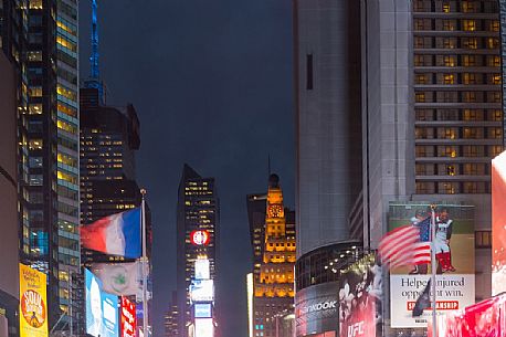 Broadway Avenue, Times Square by night, Manhattan, New York, United States