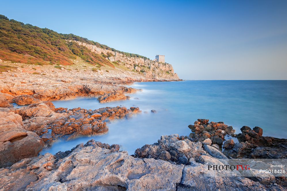 The regional nature park of Porto Selvaggio is a regional park of Puglia site in the province of Lecce. The coast is rugged and rocky, and characterized by pine woods and Mediterranean bush. Along the coast are located the Tower 