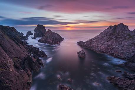 Beautiful sunset at Malin head, the northernmost point in Ireland