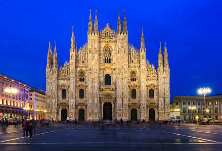 The Cathedral in Milan at the blue hour 