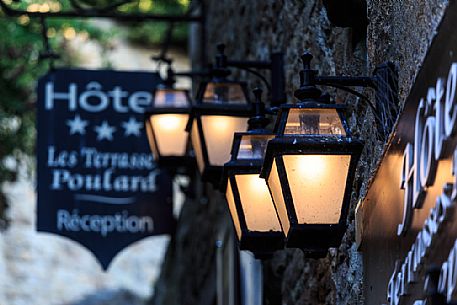 Detail of the village of Mont Saint Michel, Normandy, France, Europe