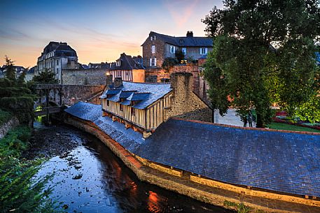 Old Wash House on River Marie in Vannes, Brittany, France, Europe