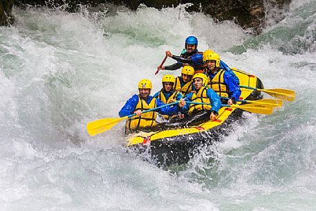 Valnerina, rafting on the Nera river near the Marmore waterfall