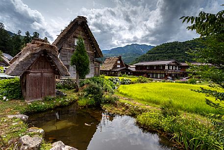 Shirakawa-go region, Ogimachi village, Gassho Museum, is a historic village in a mountainous area of ​​Japan in the central part of the island of Honshu. The typical wooden houses with thatched roof of about 2 centuries are UNESCO World Heritage, Japan