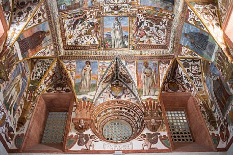 Frescoes in the sacristy of the church of Santi Niccol and Cataldo, located within the Monumental Cemetery of Lecce, Salento, Apulia, Italy, Europe