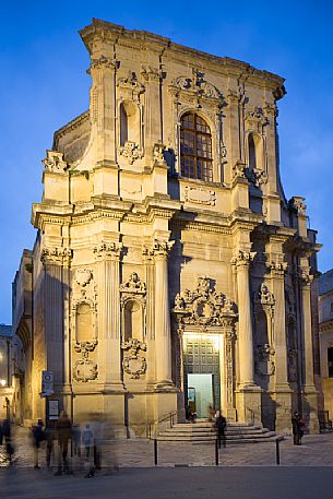 The church of Santa Chiara located in the historic center of Lecce, in Piazza Vittorio Emanuele square, Lecce, Salento, Apulia, Italy, Europe