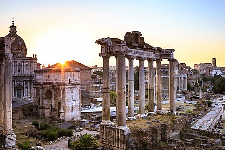 Rome, dawn at the imperial forums